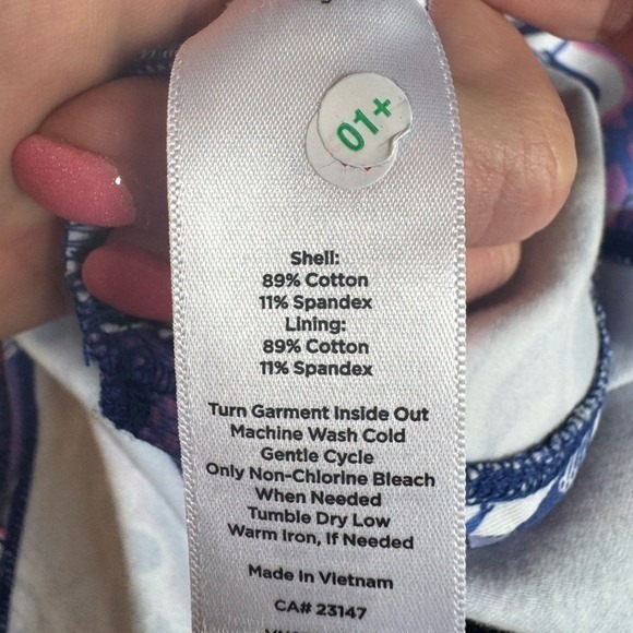 T by Talbots Everyday Stretch Skort Large Spring Blossoms Tenniscore Athleisure - Picture 6 of 7